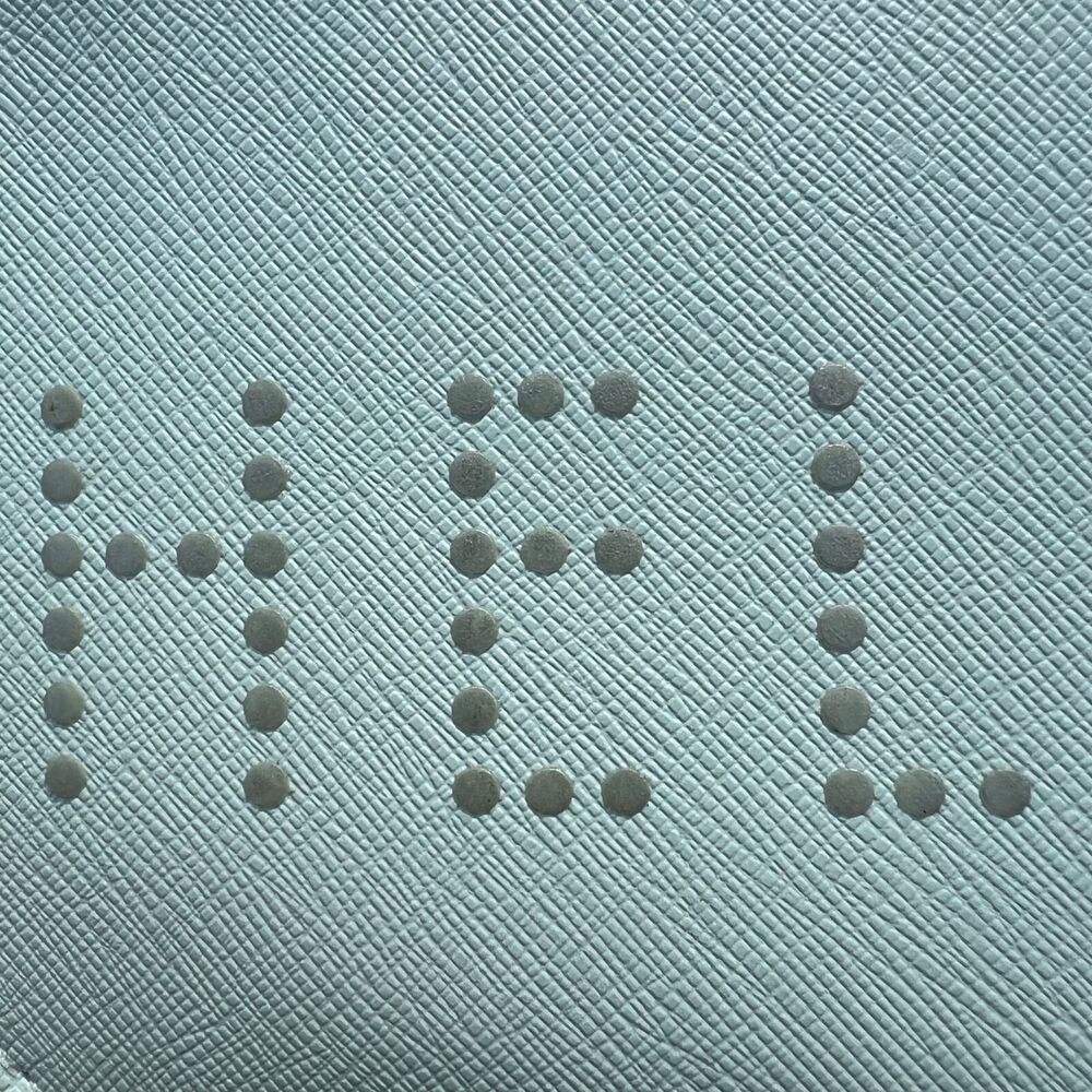 Bath and Body Works Zipper Pouch Coin Purse Soft Studded Hello Pastel Teal - Picture 3 of 7